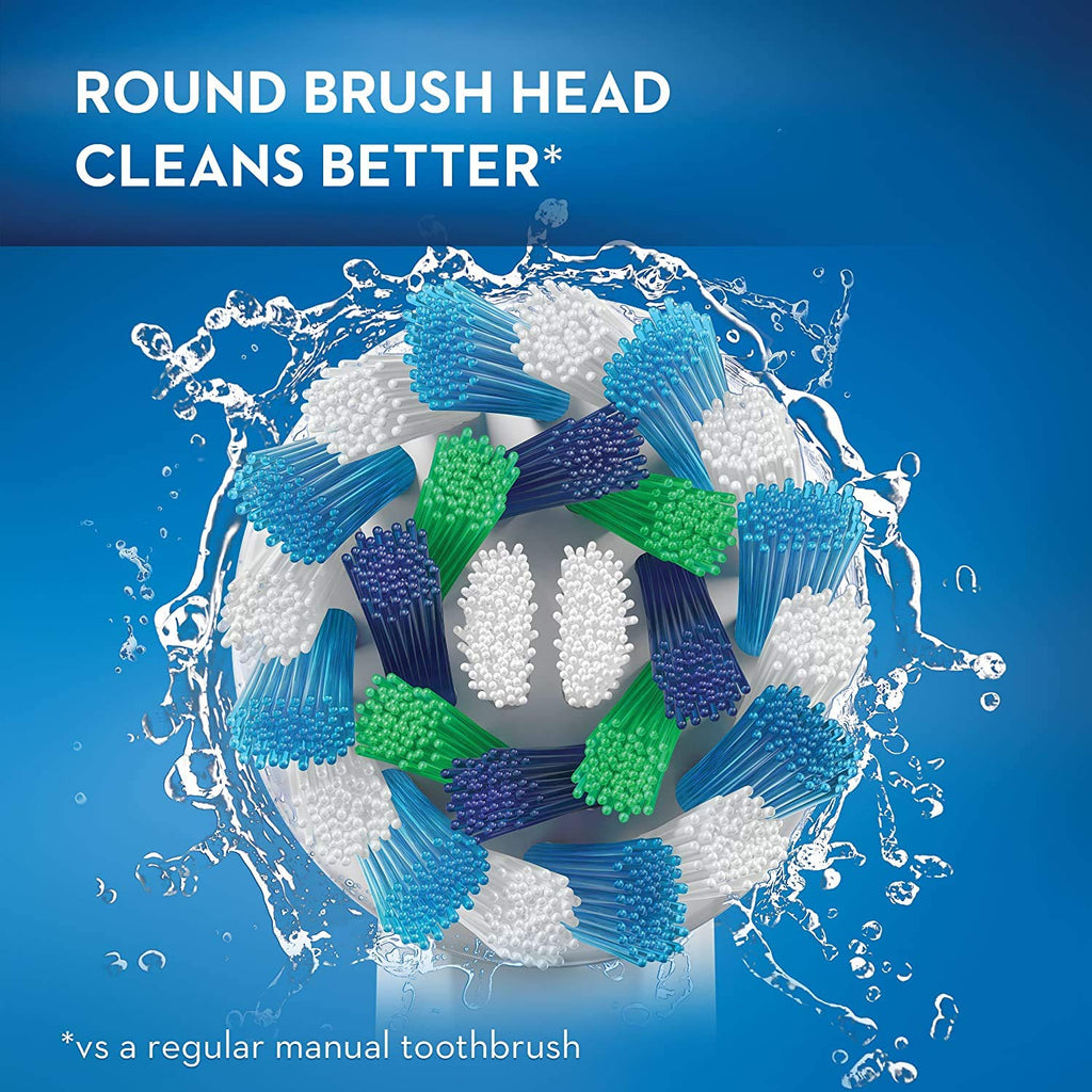 Oral-B Pro 1500 CrossAction Electric Power Rechargeable Battery Toothbrush, Powered by Braun