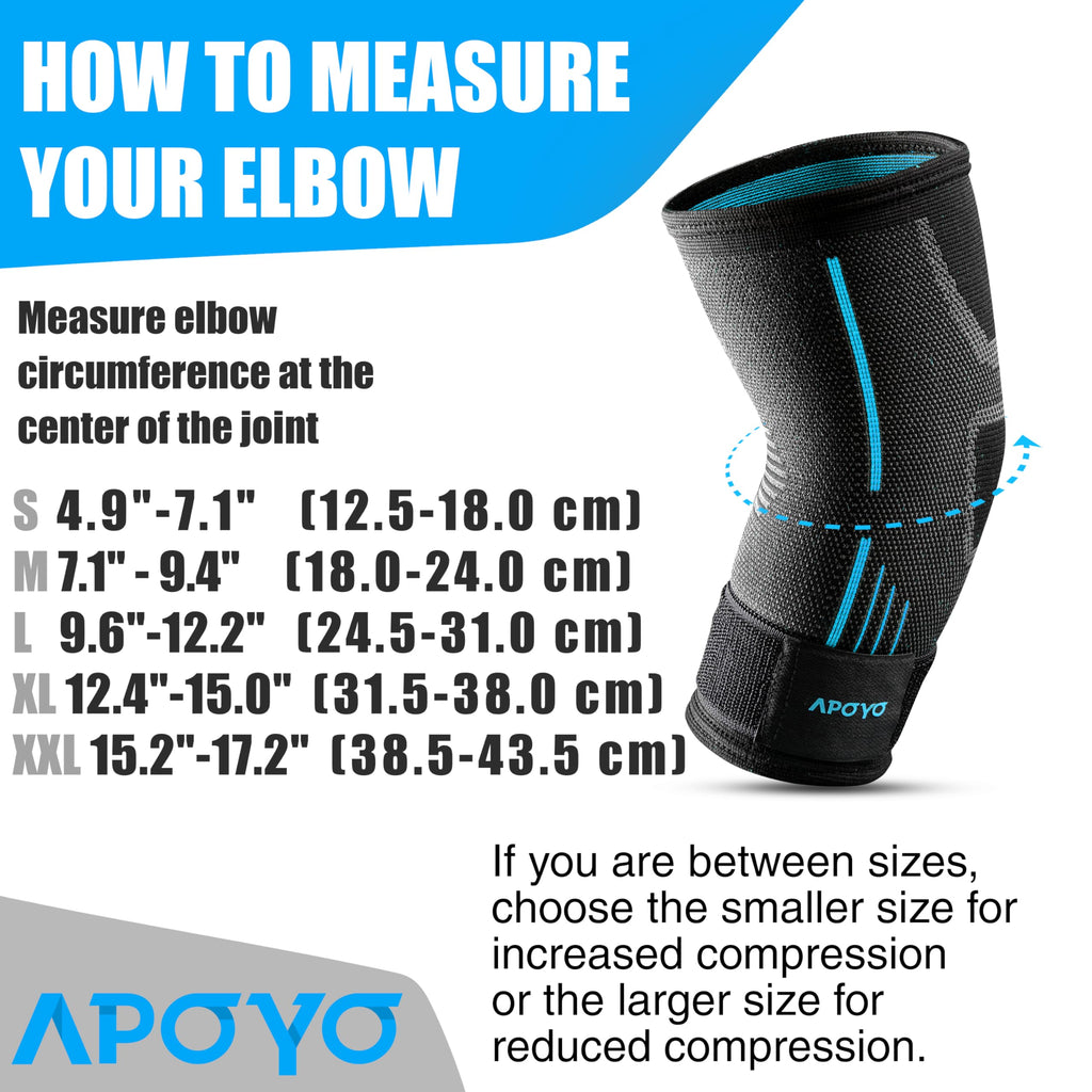 APOYO Elbow Brace for Tendonitis and Tennis Elbow, Elbow Compression Sleeve, Elbow Brace for Women and Men w/ Adjustable Strap for Tennis Elbow Relief, Weightlifting, Arthritis, Workouts, Reduce Joint Pain During Fitness Activity (Purple, Large)