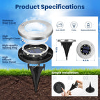 PATIOWIN 12 Pack Solar Pool Lights for Above Ground Pools Accessories, LED Above Ground Pool Lights Outdoor Waterproof, Outdoor Solar Pool Lights Decorations (Cool White)