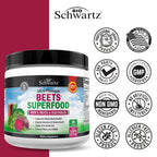 Beet Root Powder - Beets Superfood Supplement with Vitamin C Plus Organic Antioxidant Rich Red Fruits and Vegetables - Boosts Stamina and Natural Energy Levels - 30 Servings - Packaging May Vary