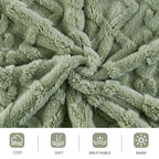 Aganear Fleece Throw Blanket for Couch Sofa 50"x60" Sage Green