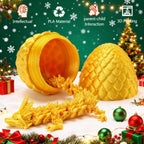 4PCS 3D Printed Dragon Eggs, 3D Printer Articulated Crystal Dragon Toys for Kids, Cool Dinosaur Eggs Fidget Toys for Teens, Stocking Stuffers for Kids, Easter Christmas Birthday Gifts for Boys Girls