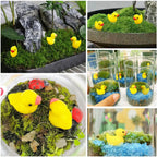 Pcxino 400 pcs Mini Resin Duck Bulk Tiny Duck Figures for Micro Fairy Garden Landscape Aquarium Decor (Yellow)