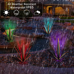 KODIBO 24" Large Metal Agave Plant Outdoor Decor with Solar Light, Blue