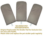 ROODO Pet Stroller Mat,Dog Stroller Cushion,Inner Pad for Exclusive Use,Original,Replaceable,Easy to Clean,Set of 3 pc(Gray)
