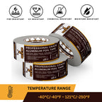 4 Pack Buck Aluminum Foil Tape – 2 Inch x 216ft (72 yd), 3.6 Mil – HVAC Tape for Ductwork, AC, Dryer Vents & Insulation – Silver Foil Tape for Metal Repair, Exhaust Sealing & Air Conditioning