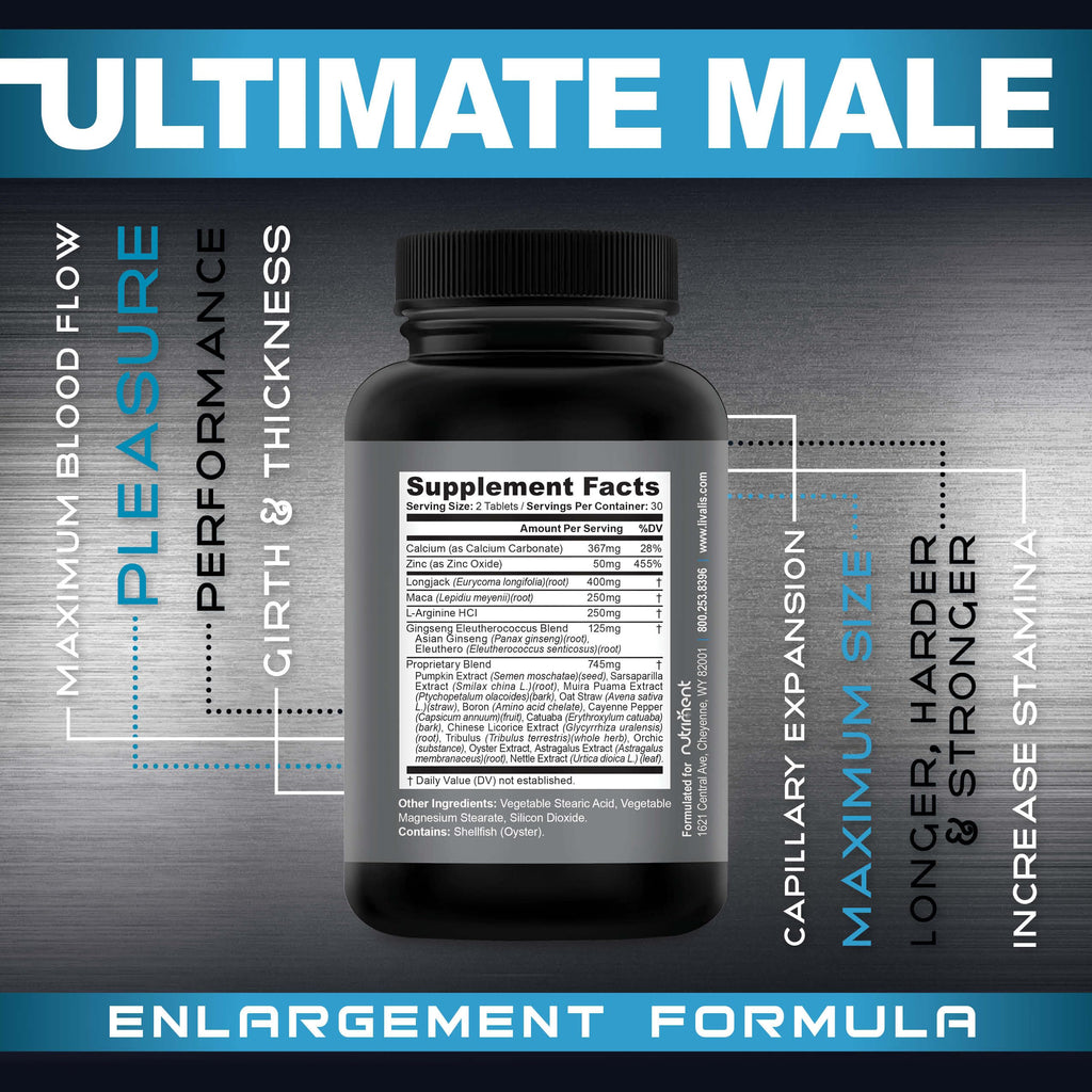 Livalis Male Enlargement Supplement – Formulated for Enhanced Performance, Stamina, Vitality, and Confidence – Promotes Healthy Blood Flow and Hormonal Balance – Add Inches Fast