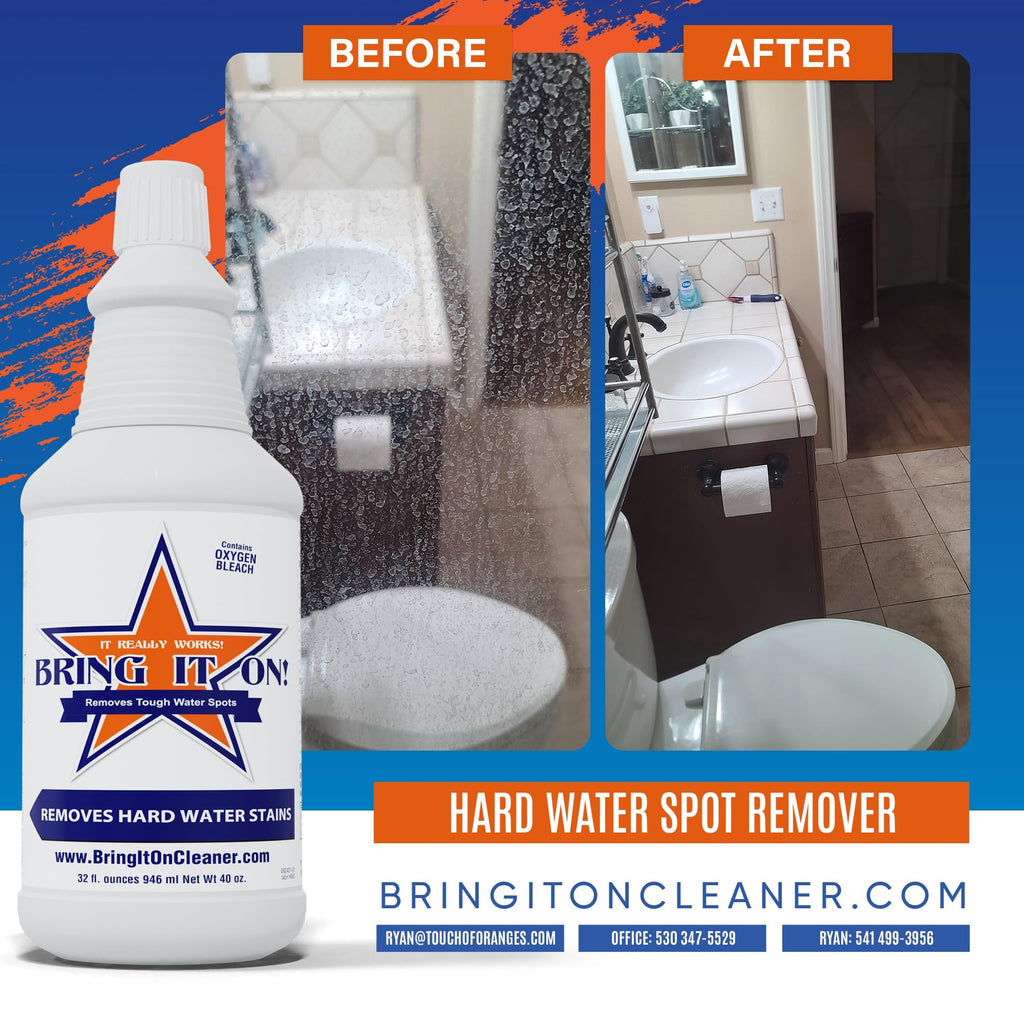 Bring It On Grout Cleaner, Hard Water Stain Remover, Remove Spots on Shower Door, Clean Tile, Fiberglass, Windows, Grout Lines Cleaner 16 Ounce
