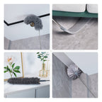 BOOMJOY Microfiber Feather Duster 7PCS, Bendable Dusters with 100 inches Extension Pole for Cleaning High Ceiling, Fan, Blinds, Cobweb, Furniture, Cars
