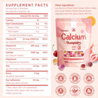 Calcium Gummies for Women – 1500mg Calcium Citrate with Vitamin D3, K2, Magnesium, Zinc, Boron & Soy Isoflavones – Calcium Supplement, Vegan, Zero Sugar, Mixed Fruit Flavors, 180 Count