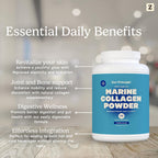 Zen Principle Marine Collagen Peptides Powder 3lb. Wild-Caught Fish, Non-GMO. Supports Healthy Skin, Hair, Joints, and Bones. Hydrolyzed Type 1 & 3 Protein. Amino Acids, Unflavored, Easy to Mix.