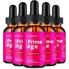 Prime Age Drops, Official PrimeAge Liquid Supplement Beauty Skin Drops for Radiance, Youthful & Healthy Glow - Maximum Strength, All Natural Ingredients Prime Age Beauty Formula Reviews (5 Pack)
