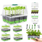 NestNature 5-Pack Seed Starter Tray Set|60-Cell Flexible Germination Trays