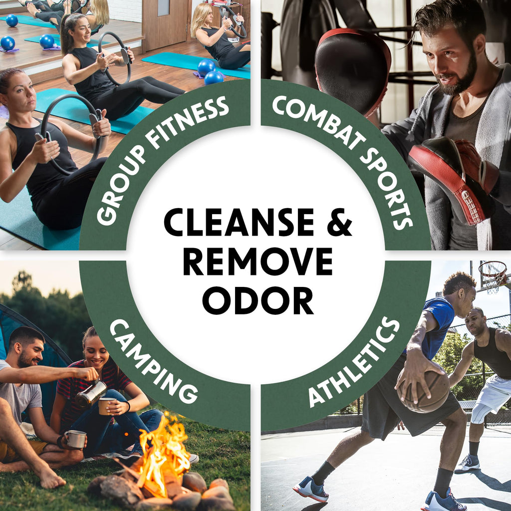 Wipex Gym Cleaning Wipes Bundle - Get (1) 400ct Lemongrass Surface Wipes & (1) 225ct Body Cloths for After Workout, Plant-Based Fitness Equipment Wipes, Clean Surfaces & Mats and Peloton Bike