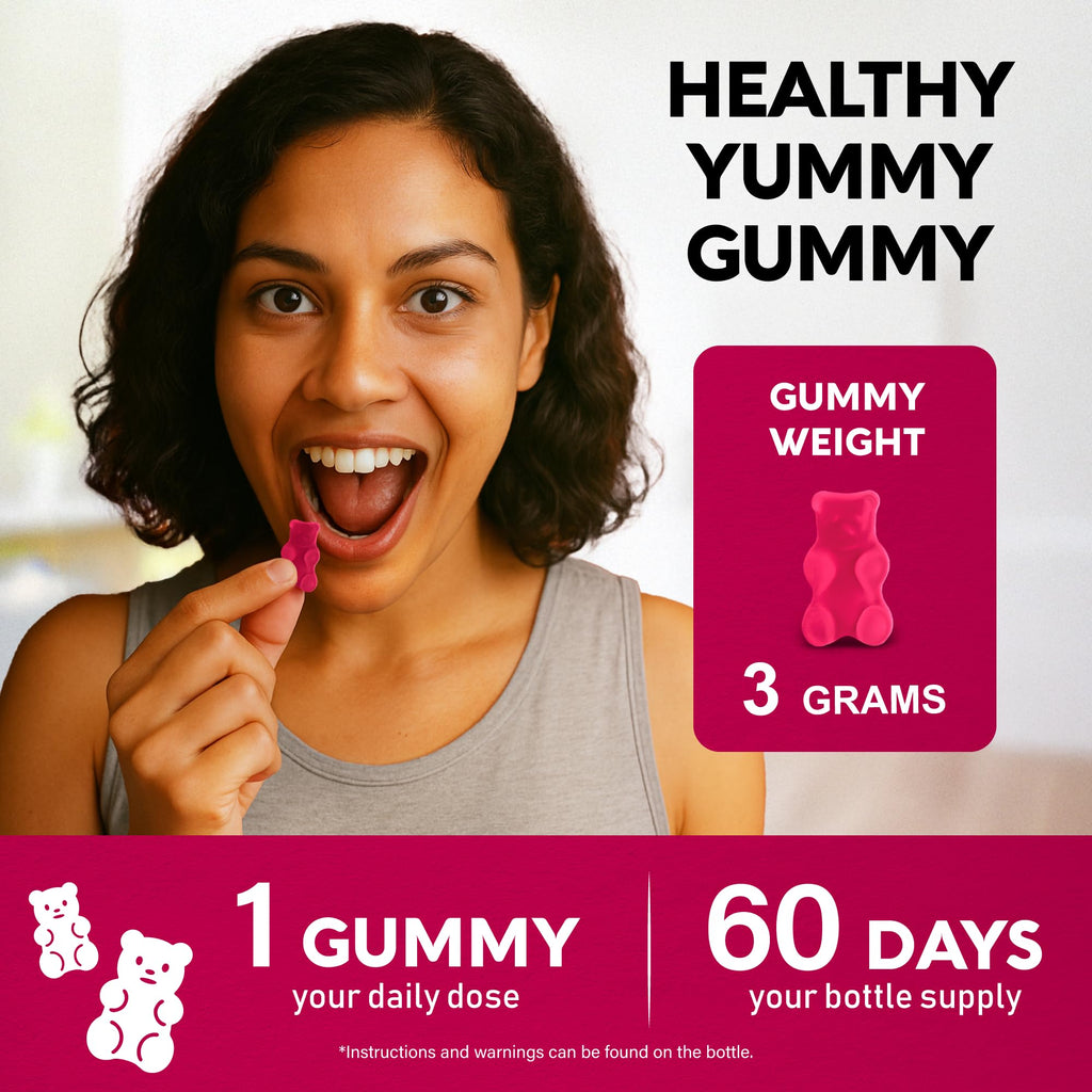 Vitamin B-Complex Gummies for Women & Men - Vitamin B12, B1, B2, B3, B5, B6, B7 & B9 - B Complex with Vitamin C & Choline - Energy, Brain & Mood - Natural Berry Flavor, Vegan - 60 Gummies 2 Pack