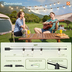 addlon 50FT LED Outdoor String Lights, Remote Dimmable Patio Lights with Timer & 3 Lighting Modes, 16 Shatterproof Edison Bulbs, Waterproof Connectable String Lights for Outside Backyard Party Décor