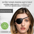 Premium Handmade Leather Eye Patch with Soft Foam Padding, Adult Slim Eye Patch for Men and Women for Lazy Eye Therapy, Cosplay, and Pirate Costume (Black)