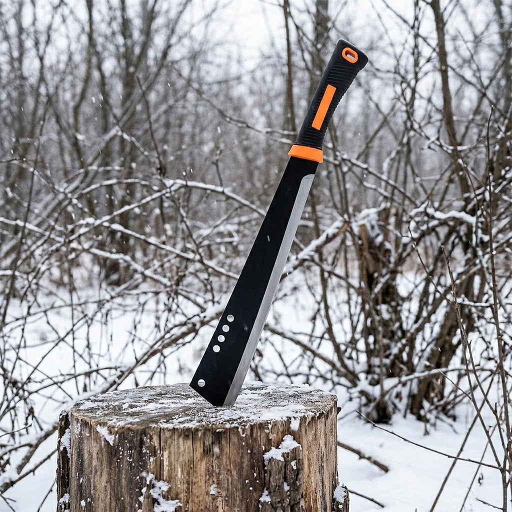 Machete for Yard Work and Cutting Trees Heavy Duty Machetes Brush Clearing Sickle Knife with Cold Steel Blade, Hand Harvest Sickle for Weeding Gardening