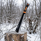 Machete for Yard Work and Cutting Trees Heavy Duty Machetes Brush Clearing Sickle Knife with Cold Steel Blade, Hand Harvest Sickle for Weeding Gardening
