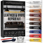 Leather & Vinyl Repair Kit for Furniture, Car Seats & Couches, 10 Colors
