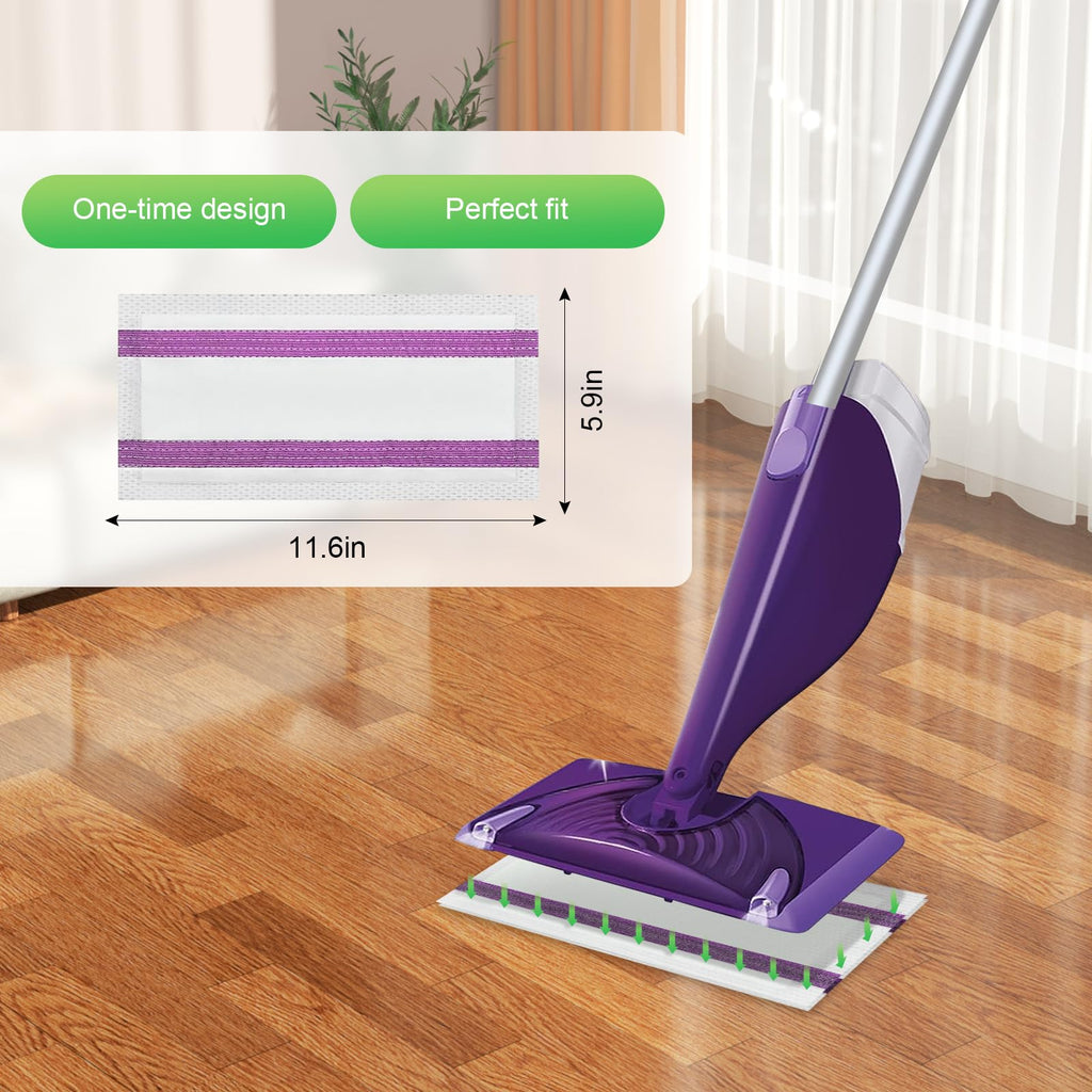 Chyodi 42 Count Disposable for Swiffer Wet Pads Refill Replacement for Swiffer WetJet Spray Mop, Extra Strong Dirt Locking and Water Absorbent, Powerful Stain Removal