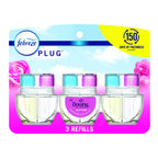 Febreze Plug-In Air Freshener, Odor-Fighting Scented Oil Refill, Air Fresheners for Home, Bathroom and Kitchen, Long Lasting, Downy April Fresh Scent, Cranberry, 0.87oz Refills, 3 Count
