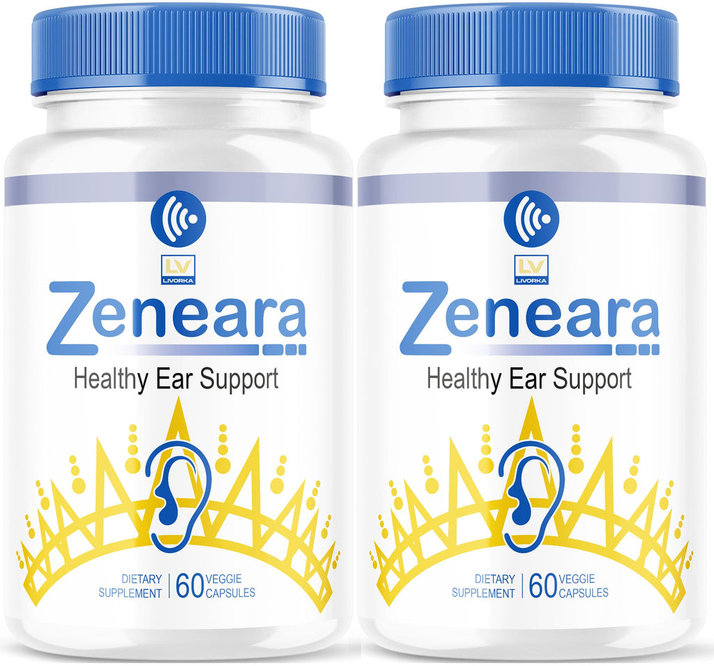 (2 Pack) Zeneara Healthy Ear Support Supplement, Zeneara, Zeneara Capsules, Zeneara Healthy Ear Support, Zeneara Ear Support, Zeneara Advanced Formula, Zeneara Reviews, 120 Capsules for 2 Month