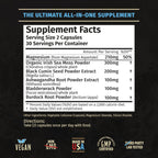 Rooted Origins Sea Moss Capsules – Irish Sea Moss Advanced, Magnesium, Ashwaghanda, Black Seed Oil, Burdock Root & Bladderwrack – Immune Support, Gut Health, Energy, & More – 60 Capsules