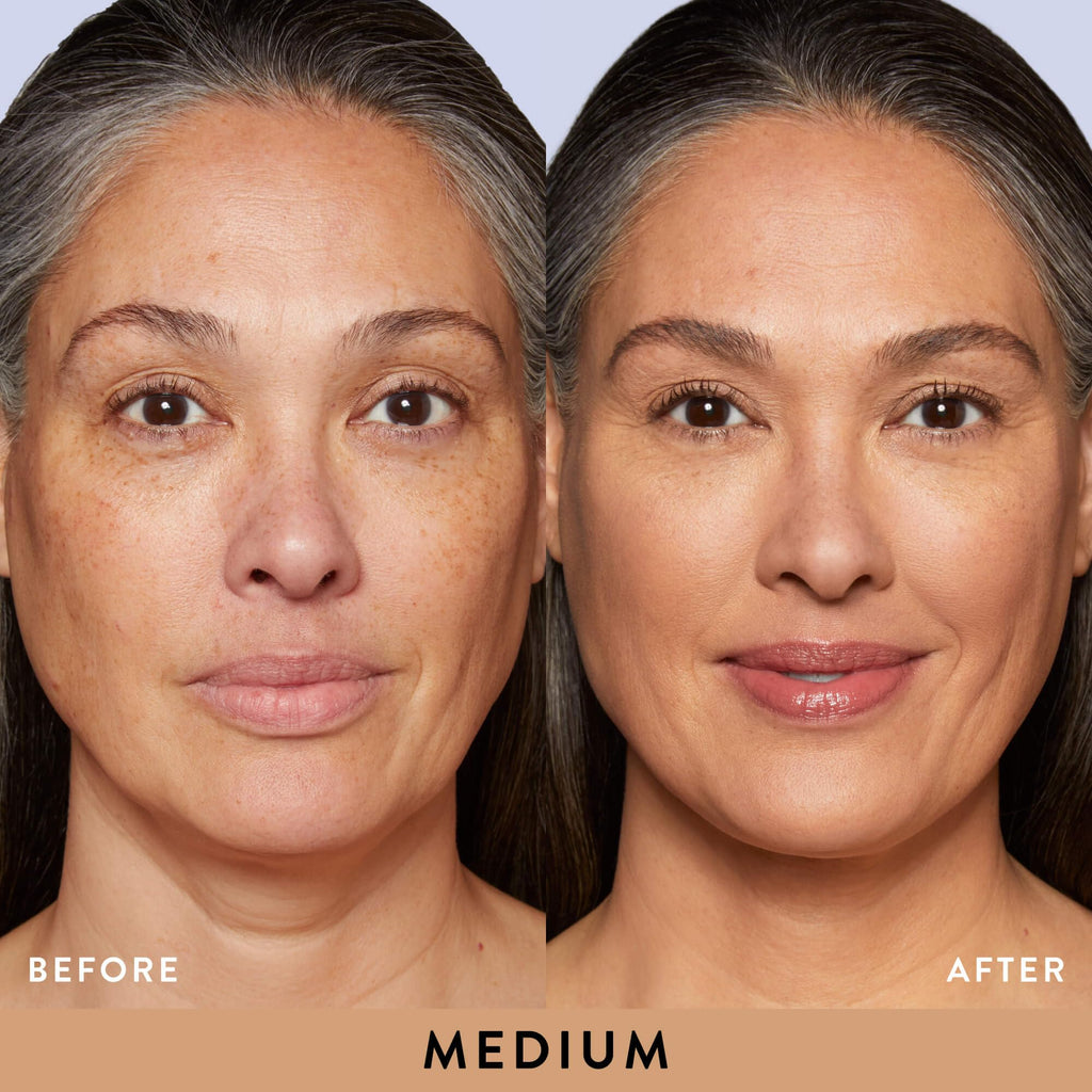 LAURA GELLER Baked Balance-n-Brighten Colour Correcting Powder Foundation (Medium) Buildable Light to Medium Coverage Baked Foundation, Demi-Matte Finish