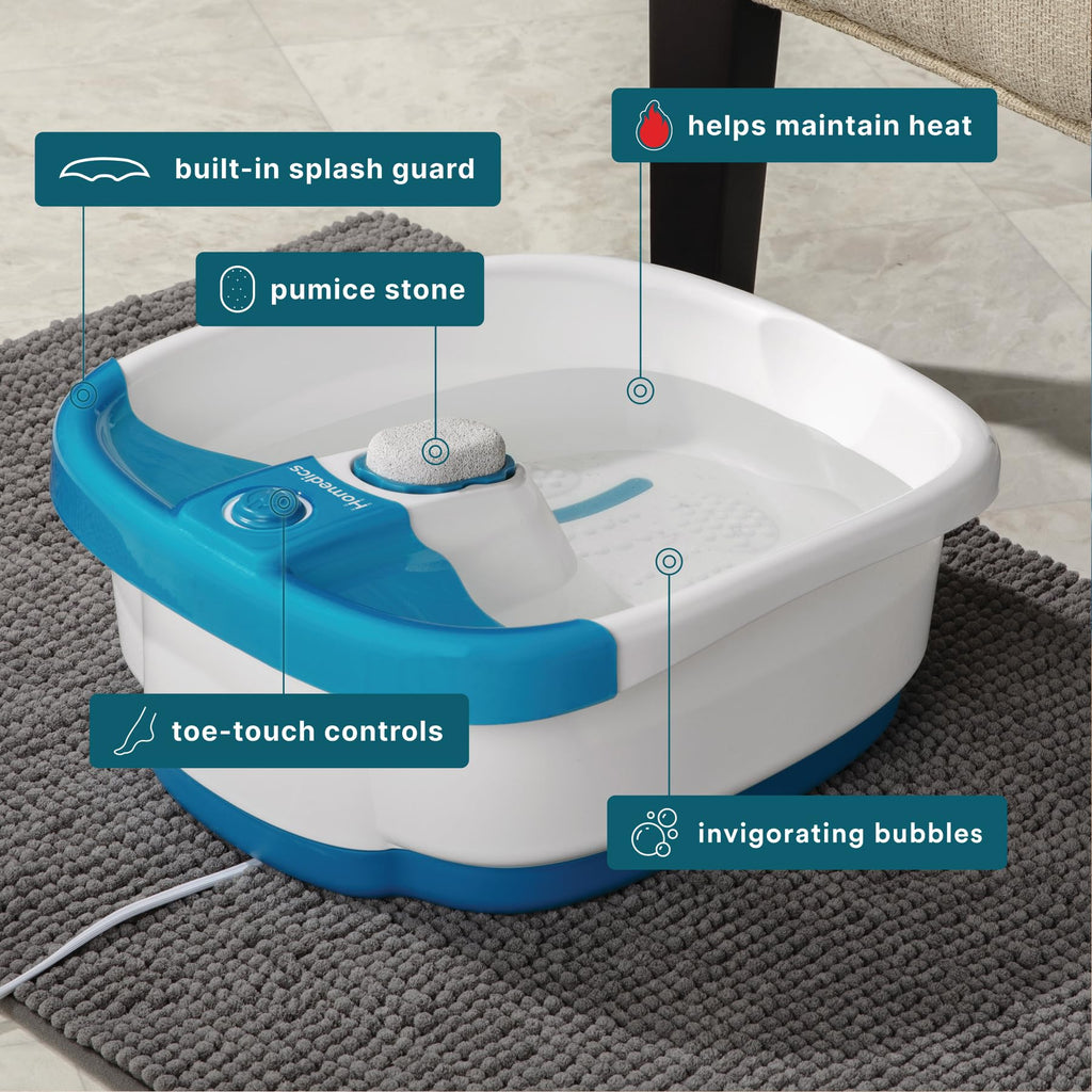 Homedics Bubble Mate Foot Spa, Toe Touch Controlled Foot Bath