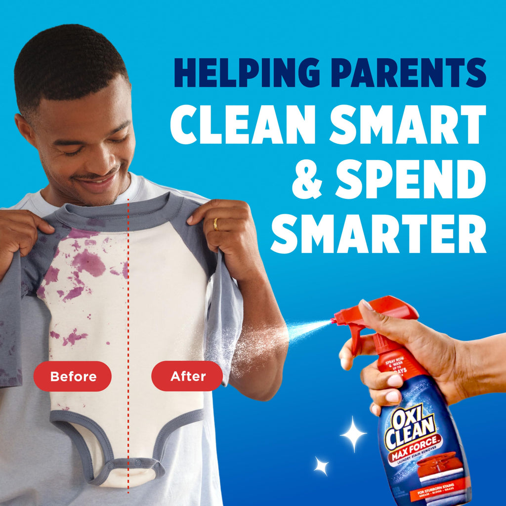 OxiClean Max Force Laundry Stain Remover Spray Refill, 48 fl oz (Pack of 4)