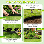 Aarcinhke Landscape Edging, 2IN x 100FT Plastic Garden Edging Borders