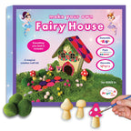 Fairy House Craft Kit for Kids, DIY Wooden Fairy Garden Kit with Paints & Decorations, Arts & Crafts for Kids, Creative Activity, Birthday Gift for Girls Ages 5 6 7 8–12