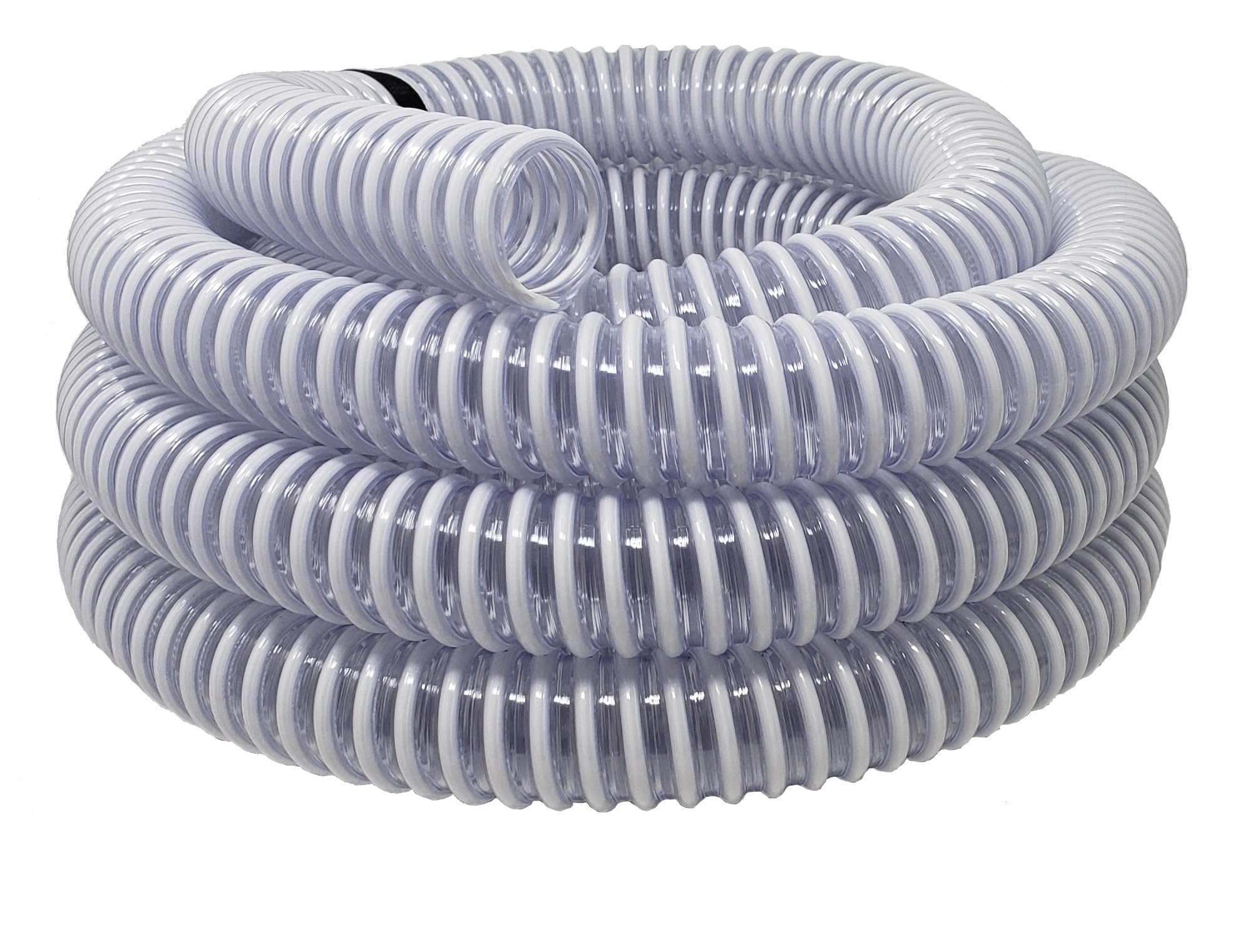 Sealproof 1.25" (32mm) Pool Filter Pump Connection Hose for 1-1/4 Inch Above Ground Pools and Intex Systems, 20 FT Premium Quality PVC Made in USA | Cut to Desired Length, Includes 4 Hose Clamps