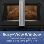 Chefman Air Fryer 9 Qt | TurboFry 7-in-1 High-Powered 450°F Cooking for Crispier and Even Results | XL Basket with Viewing Window | Air Fry, Bake, Broil, Reheat, Dehydrate, Defrost, Keep Warm