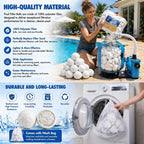 3.1 Lbs Pool Filter Balls, Eco-Friendly Filter Balls for Swimming Pool Sand Filters, Lightweight and Reusable Fiber Ball, Replace 100 lbs Pool Filter Sand