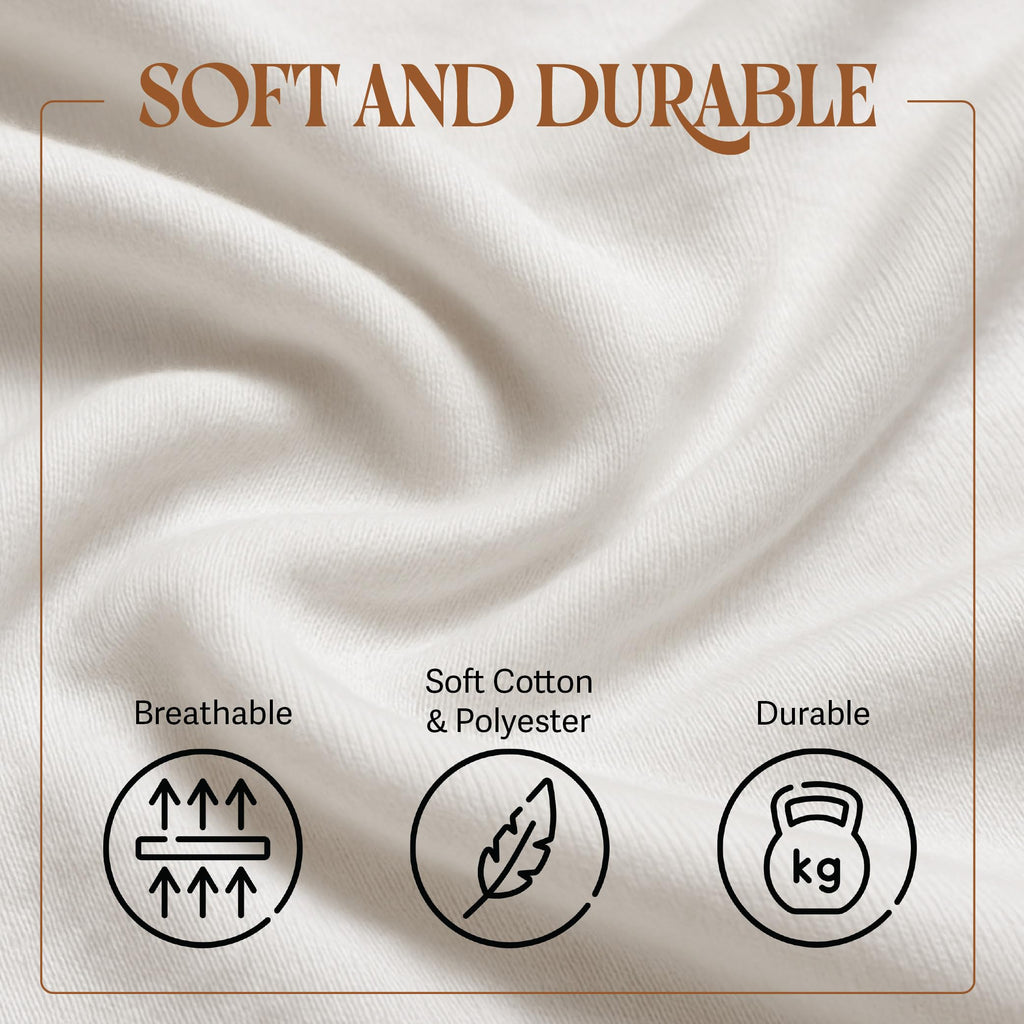 BLISSFORD - 2 Pack Fitted Hospital Bed Sheets with Elastic All Around for a Cotton Rich Soft Knitted Jersey Sheet, 36” x 84” x 12”
