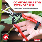 TABOR TOOLS K7A Pruning Snips – 7,5" – Carbon Steel Flower Pruning Scissors for Gardening | Floral Snips and Pruners for Deadheading, Trimming & Harvesting Herbs, Flowers, Fruits or Vegetables