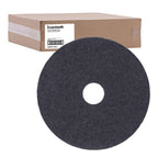 Boardwalk Stripping Floor Pads, 17" Diameter, Black, 5/Carton