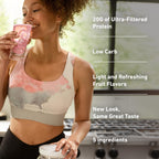 Isopure Clear Whey Isolate Protein Powder, Lactose Free, Gluten Free, Naturally Flavored, Watermelon Lime, 20g Protein Per Serving, 14.1 Oz, 16 Servings (Packaging May Vary)
