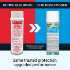 Kinzua Environmental Punch Bug Bomb, Insect Fogger Kills All Mosquito, Cockroach, Flea, Ant, Spider & More, Insect Foggers for Indoor & Outdoor Use, Non-Staining, Water-Base Formula, 6 oz, Pack of 3