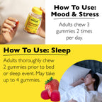 Bach RESCUE Plus Sleep Gummies with 5mg Melatonin/dose [and] Bach Plus Mood & Stress Support Gummies with Key Nutrients and Botanicals - 2PK Dietary Supplements, 60Ct Each
