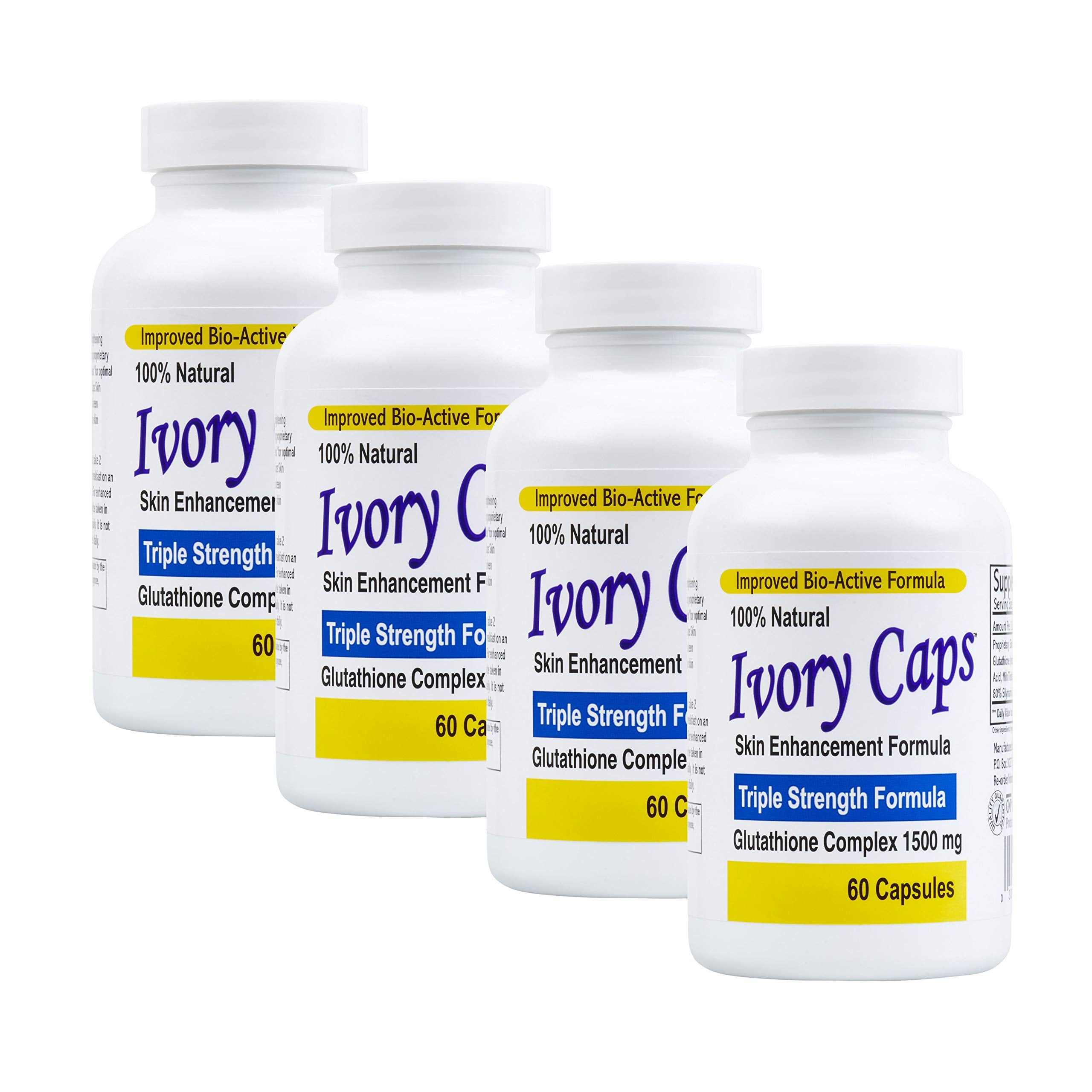 (Pack of 4) - Ivory Caps Skin Whitening Glutathione 240 Pills
