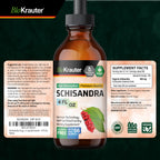 BIO KRAUTER® Schisandra for Calm & Relaxation - Pure Vegan Mood Support Supplement - Liquid Schisandra Berry 4 Fl.Oz - Natural Calm Drops 650 mg per Serving, 56-Day Supply, Alcohol & Sugar Free