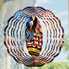 250th Anniversary American Eagle Wind Spinner, Patriotic Wind Spinner Outdoor – Stainless Steel Metal Hanging Spinners 12 in, American Flag 4th of July Patriotic Decor for Garden