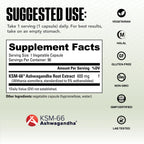 NutraBio Ashwagandha KSM-66 | Ashwaganda Herbal Supplement for Stress, Mood, & Performance | 600 MG of Clinically Studied KSM66 90 Capsules