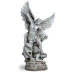 DevotedWalls 20.5" Large Saint Michael Statue Outdoor,Michael the Archangel Slaying Satan,Large Garden Religious Sculpture,San Miguel Arcangel Defender for Porch,Patio or Church Entryway