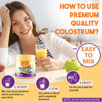 Saglikli Colostrum Powder Supplement 5,000 mg, Grass-Fed Bovine Colostrum with Prebiotics, Probiotics, Lactoferrin & PRP, 30 Servings