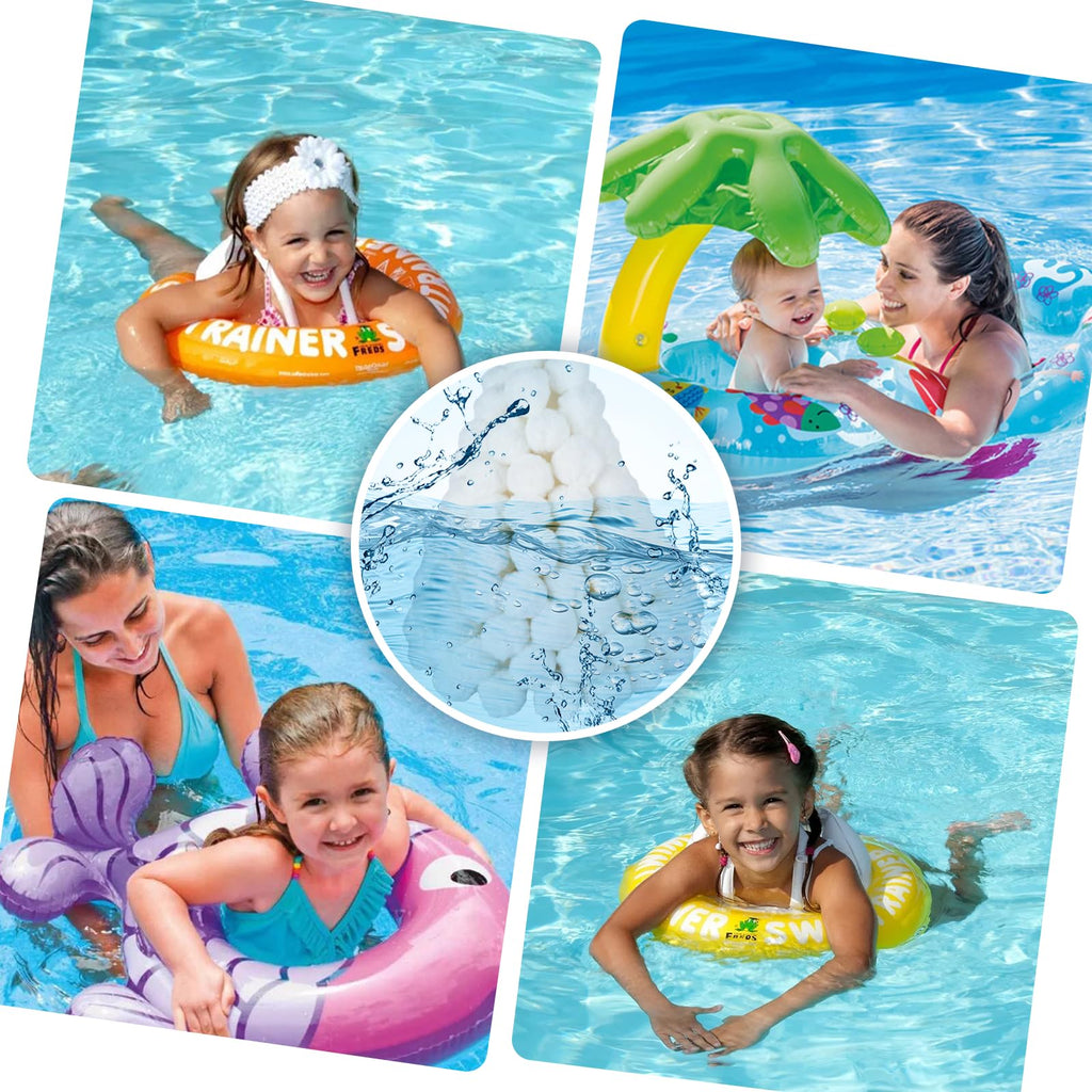 UMySpcl Pool Filter Balls (3.5 lbs) - Replaces 100 lbs of Filter Sand, Reusable & Eco-Friendly Polyester Fiber Filter Media for Sand Filter Pumps, Swimming Pools, Hot Tubs & Aquariums