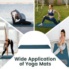 Fitvids 1/2-Inch Thick High Density Foam Exercise Yoga Mat with Carrying Strap, For Cushioning The Body Against Hard Floors, Navy Blue